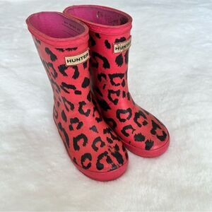 Hunter Boots Toddler Girl’s Pink Leopard Size 9C